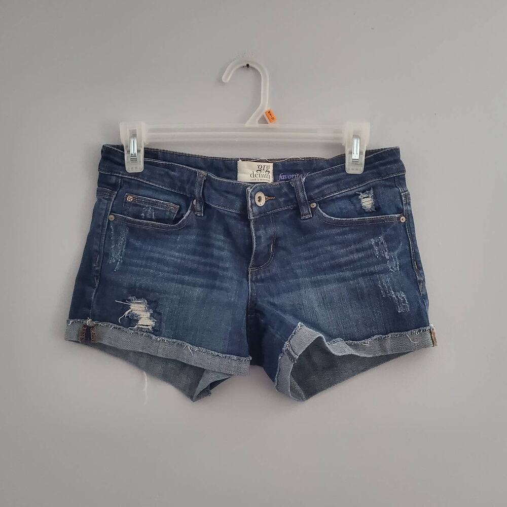 grg denim Distressed Blue Jean Denim Shorts Junior 3